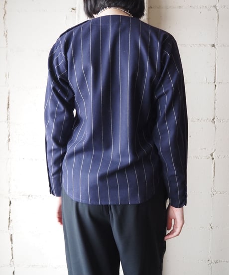 1970-80's VYELLA Stripe Pullover Shirt NVIV