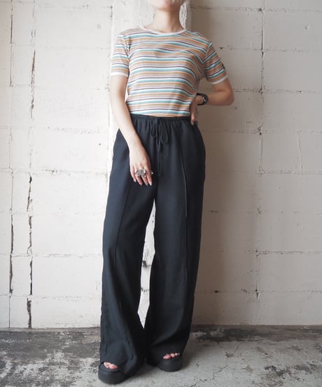 Multi Stripe Ribbed Tee WHORGN