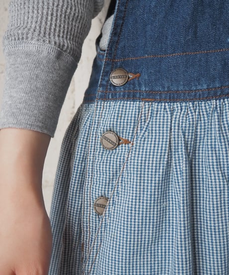 1990's MARITHÉ FRANÇOIS GIRBAUD Denim Jumper Skirt BL