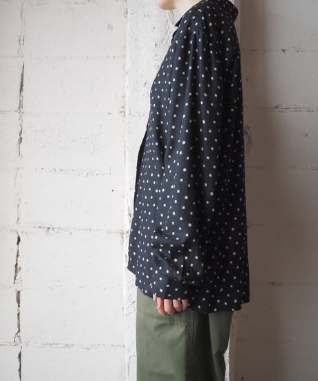 DOCKERS Small Pattern Rayon Shirt BK