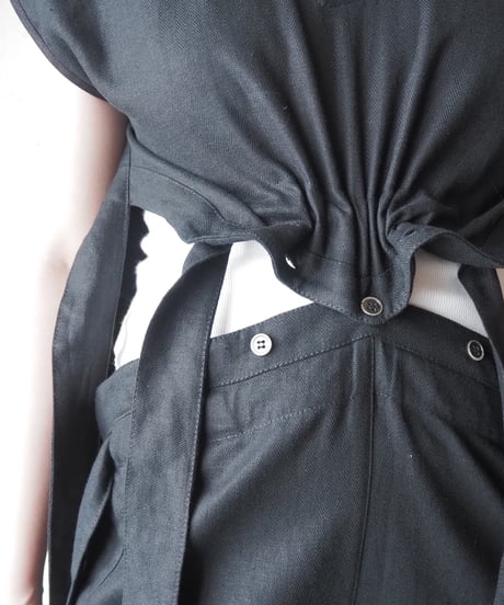 Multi Way Design Many Button Jumpsuit BK