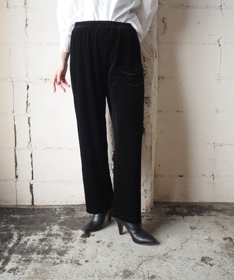 Made in USA Velour Easy Pants BK