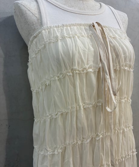 Shirring Sheer Easy Long Skirt IV