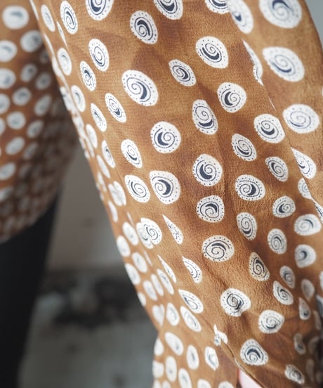 Polka Dot Round Neck Blouse BRWH