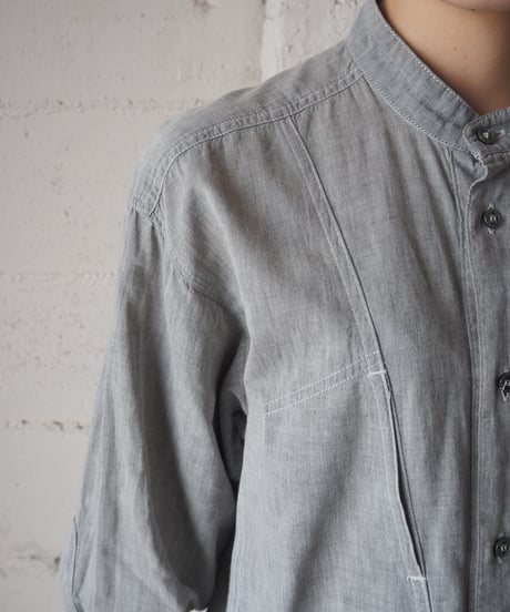 ISSEY MIYAKE SKYLINE Band Collar Shirt LGR
