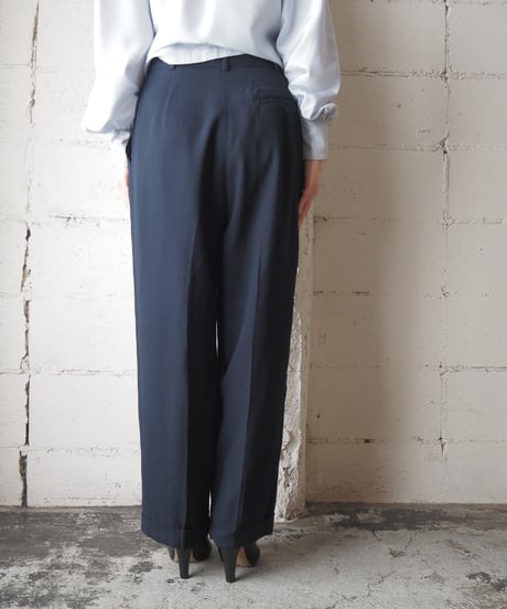 LAUREN RALPH LAUREN Made in USA 2 Tuck Wool Slacks NV