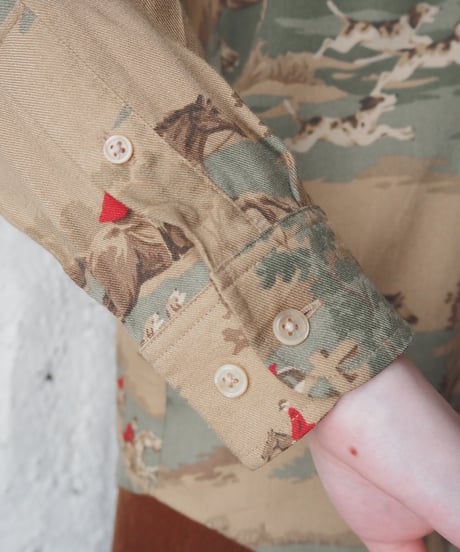 LAUREN RALPH LAUREN Hunting Print Rayon Shirt BE
