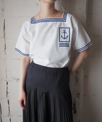 1980's French Navy Sailor Shirt WH NV