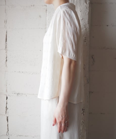 1960-70's Embroidery Open Collar Shirt IV