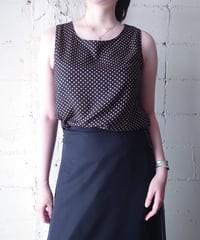 Polka Dot Sleeveless Top BK BE