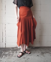 1980's Italy 3D Gusset Pleated Skirt OR
