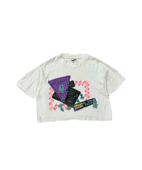 OCEAN PACIFIC Cropped Tee WH PUR BK BL
