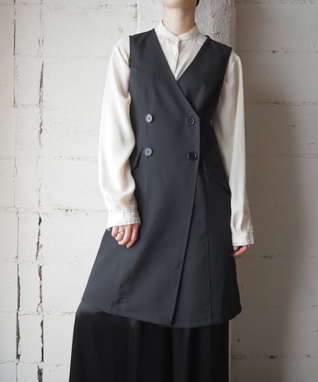 MAXSTUDIO Double Breasted Vest BK