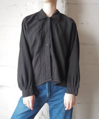 1920-30's Euro Lace Hem Overdyed Blouse BK