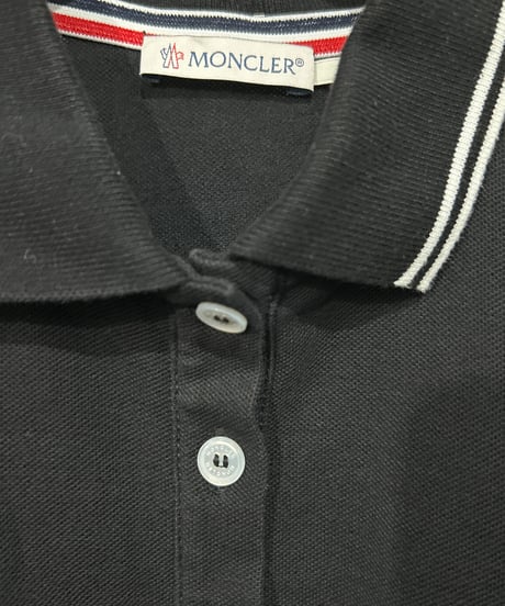 MONCLER Logo Patch Polo Shirt BK WH