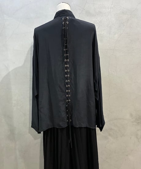 DIESEL Back Lace Up Rayon Shirt BK