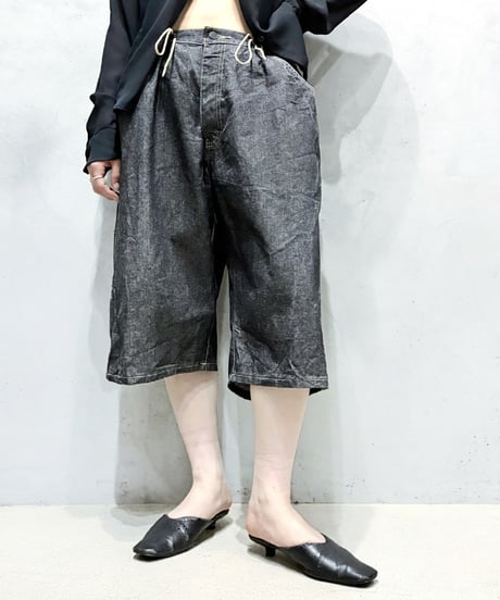 REMAKE Dickies Drawstring Denim Shorts BK
