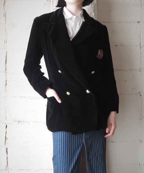 Ralph Lauren Double Breasted Velvet Jacket BK
