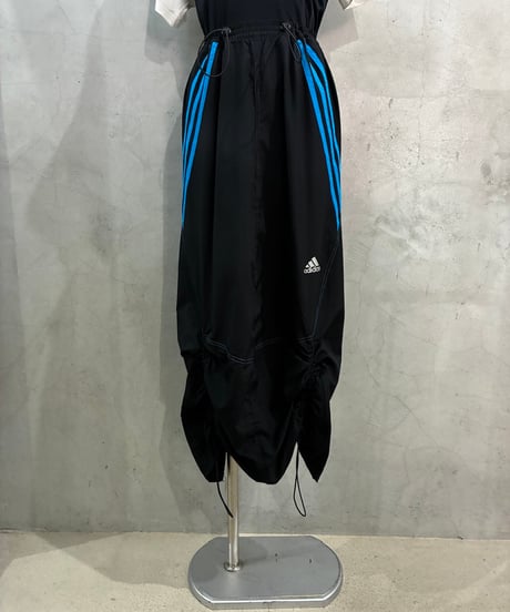 REMAKE adidas Drawstring Track Skirt BKBL