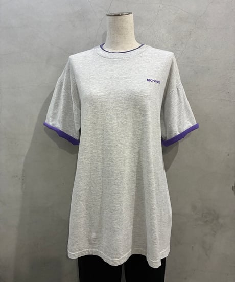 1990's Microsoft Logo Double Collar Tee LGR PUR