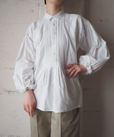 1970's Volume Sleeve Tyrolean Shirt WH