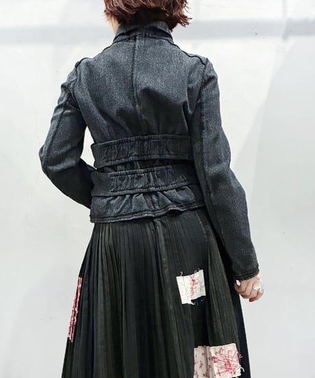 zucca Shirring Design Jacket DGR