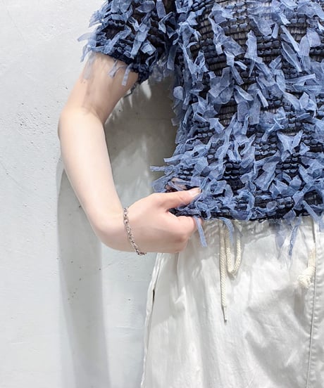Fringe Tulle S/S Top NVLBL