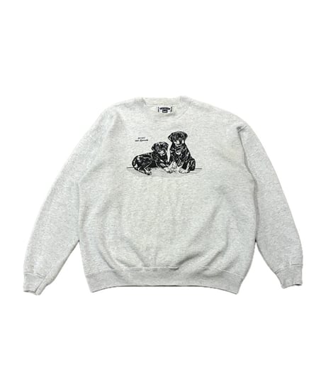 1990's Lee Made in USA Puppy Sweatshirt LGR BK