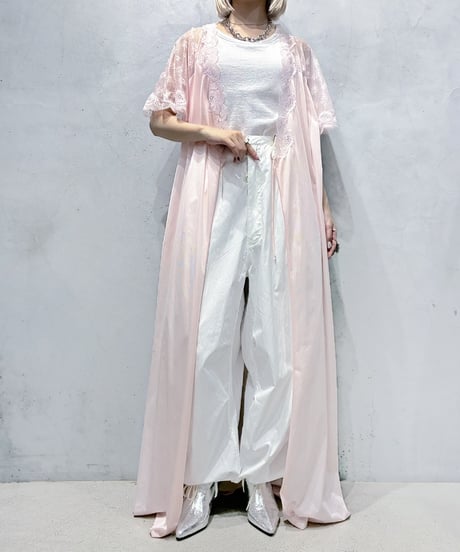Made in USA Lace Sleeve Satin Robe LPI