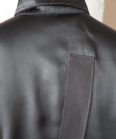 Made in France Back Tape Satin Shirt BK