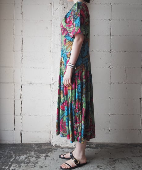 Plant Pattern  Square Neck GN