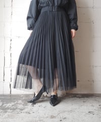 Tulle Pleated Skirt BK