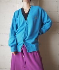 1980's LACOSTE Made in Spain V Neck Cardigan BL