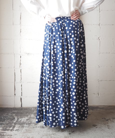 Polka Dot Flare Maxi Skirt NVWH