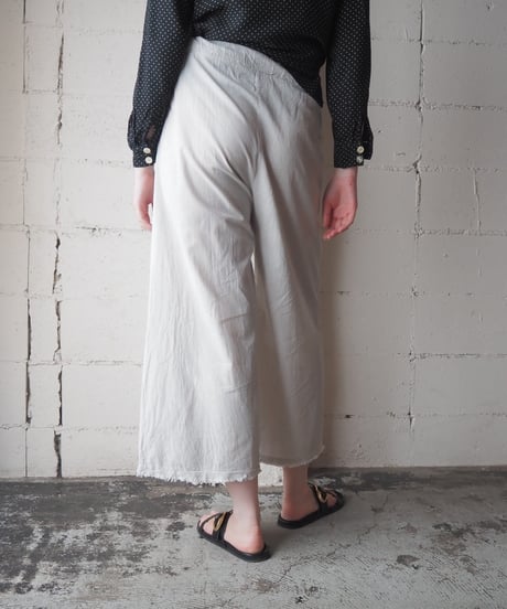 Made in Italy Cutoff Switching Hem Easy Wide Pants BE