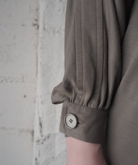 Turn Over Collar Button Sleeve Dress BE