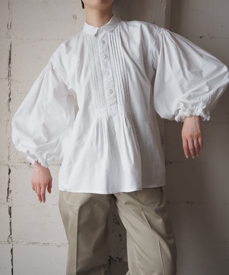 1970's Volume Sleeve Tyrolean Shirt WH