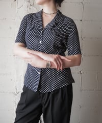 Open Collar Dot Shirt NVWH