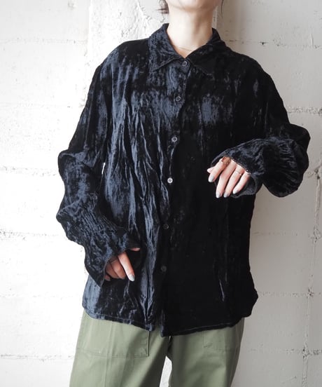Crushed Velvet Shirt BK