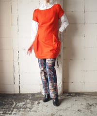 miumiu Short Sleeve Wool Dress OR