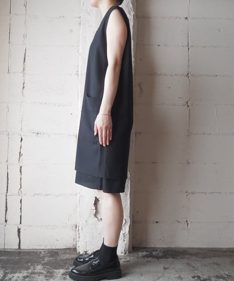Acne Studios Layered Design Sleeveless Dress BK