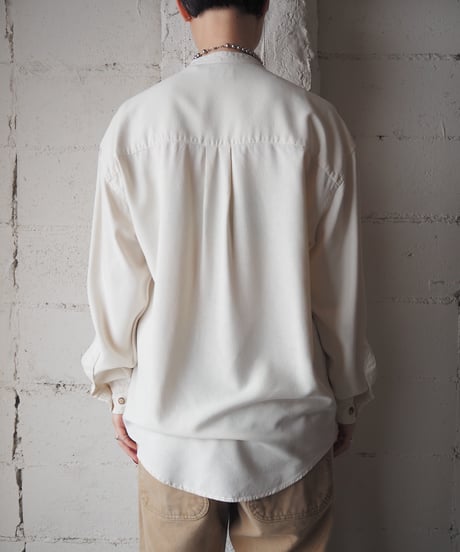 Silk Band Collar Shirt IV