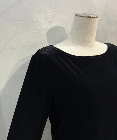 Boat Neck Velour Cutsewn BK