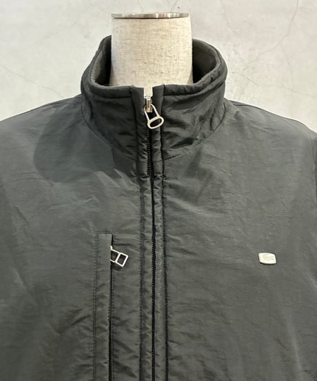 LACOSTE Stand Collar Nylon Zipup Jacket BK