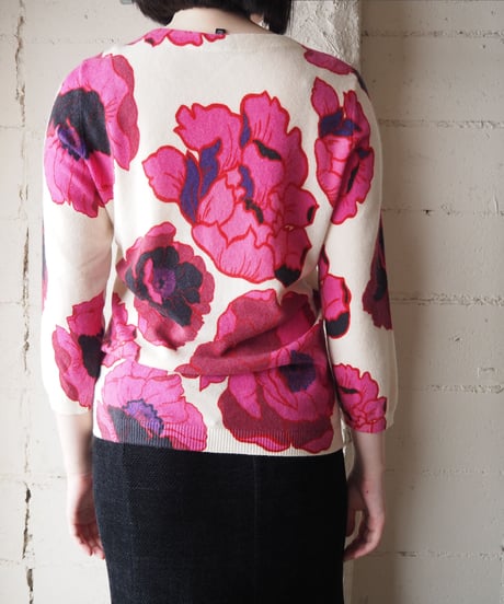 Floral Print Cashmere Sweater PI IV