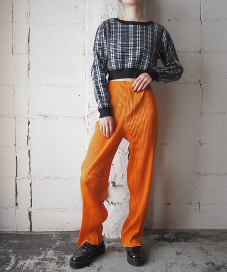 PRIMARK Check Cropped Knit BK WH