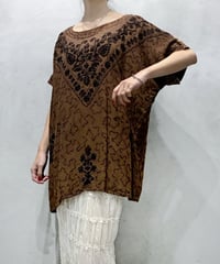 Ethnic Embroidery Dolman Sleeve Top BR