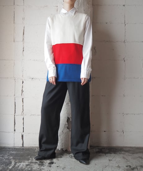 COMME des GARÇONS Tricolor Knit Vest WHREBL