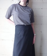 Multi Striped Crew Neck T-Shirt BK WH