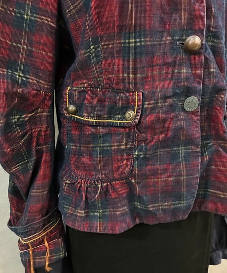 MARITHE FRANCOIS GIRBAUD Tartan Check Corduroy Jacket RENV